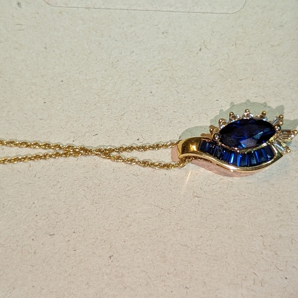Sapphire Pendant Necklace - Picture 3 of 15
